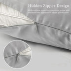 Funda de almohada satén gris para modelo ( Almohada ergonómica antiestrés ) - additional image 2