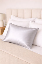 Funda de almohada satén gris para modelo ( Almohada ergonómica antiestrés ) - additional image 3